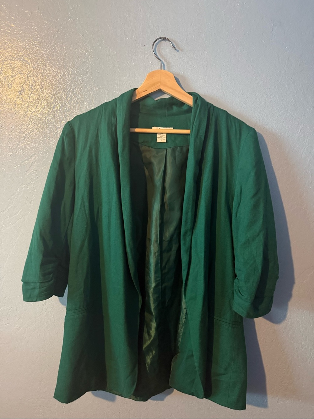 Bar III Women’s Open Front Green Blazer Jacket
